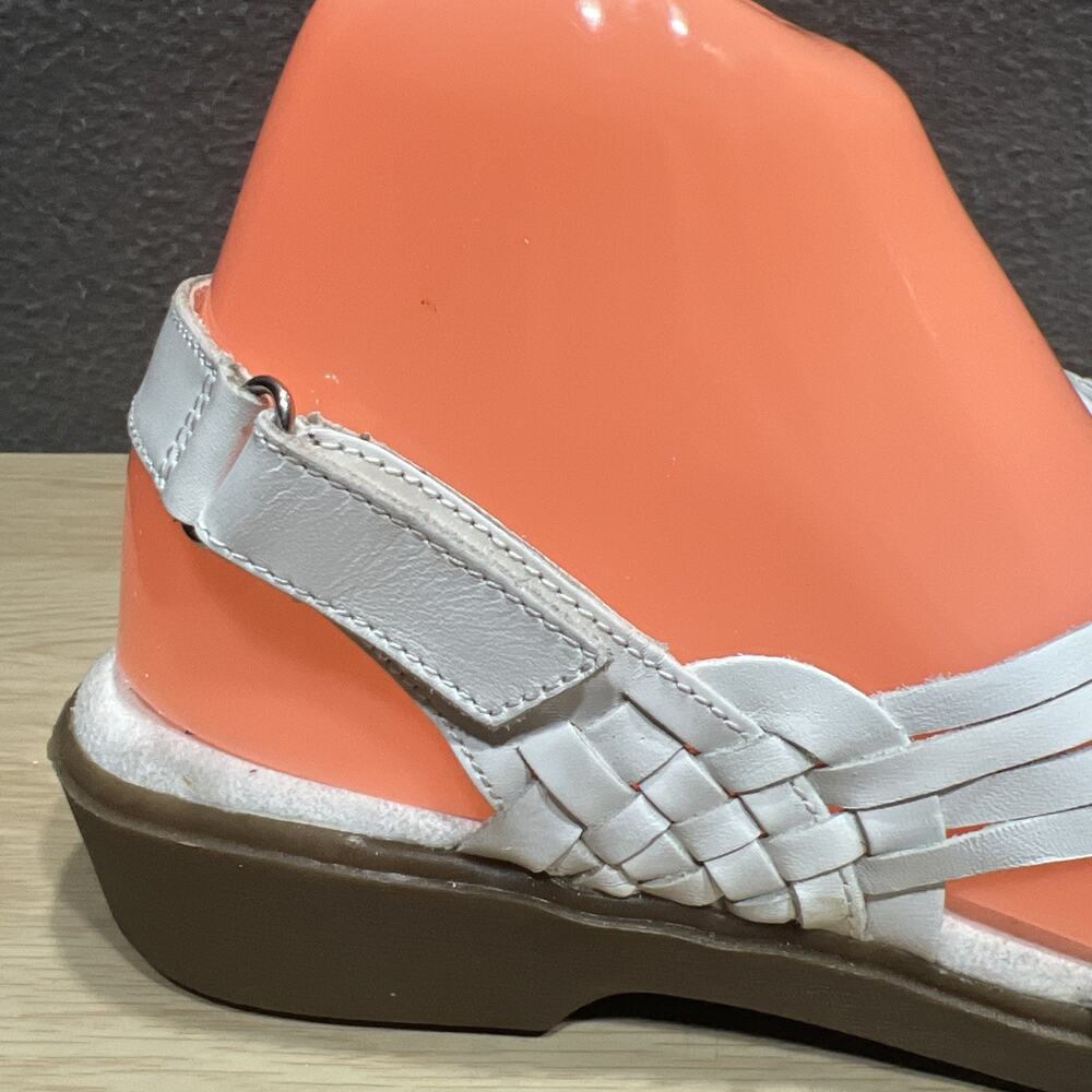 Dr Scholl’s Leather Slingback Woven Sandals Comfort Slip On Women Size 8.5M - Picture 5 of 11